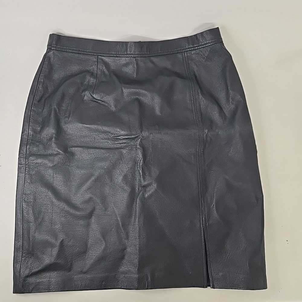 David Benjamin Genuine Leather Skirt(Black) Size 16